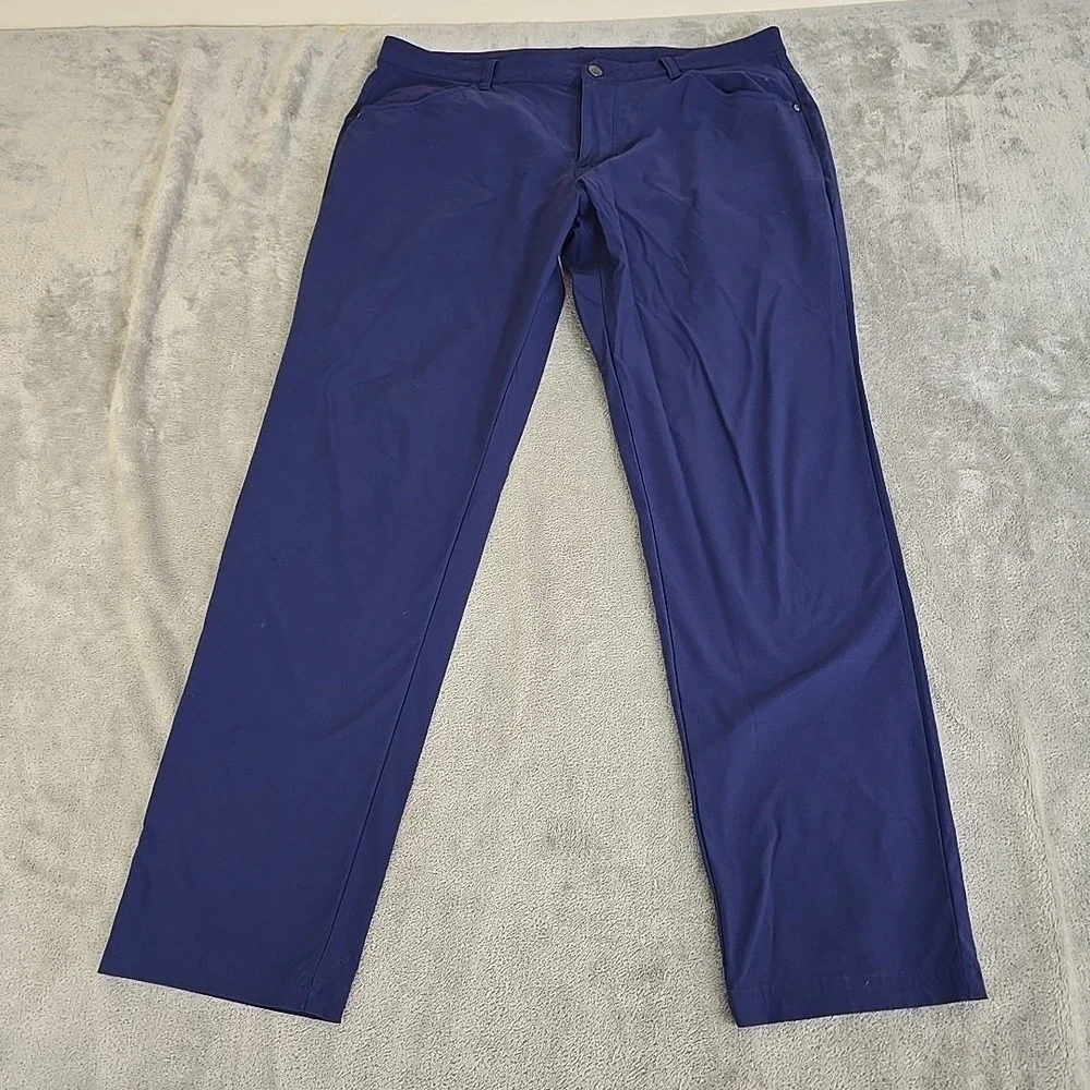 Adidas Adicross Golf Pants Mens 36x32 Blue Tapered Sportswear Activewear Casual